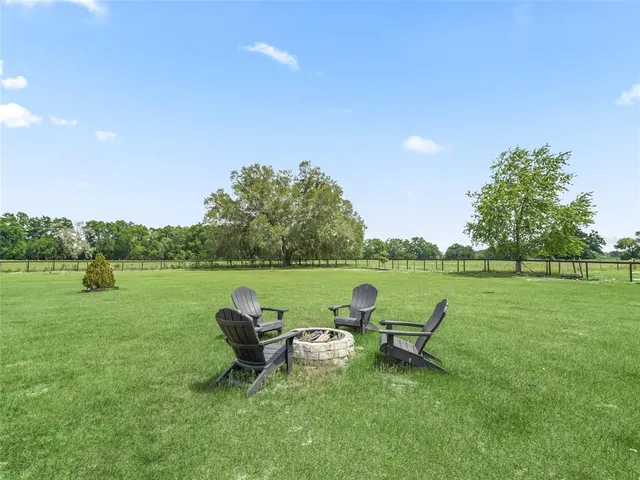 a aerial view of a house with garden