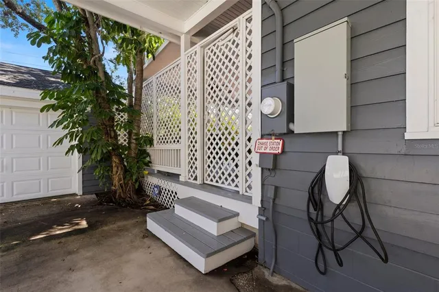a view of outdoor space with seating area