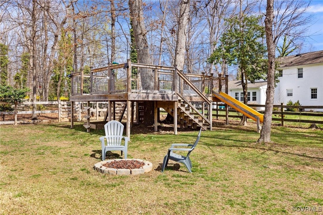 2311 Kings Lynn Road Midlothian, VA 23113 - Photo 43 of 50 Tree fort with zip line