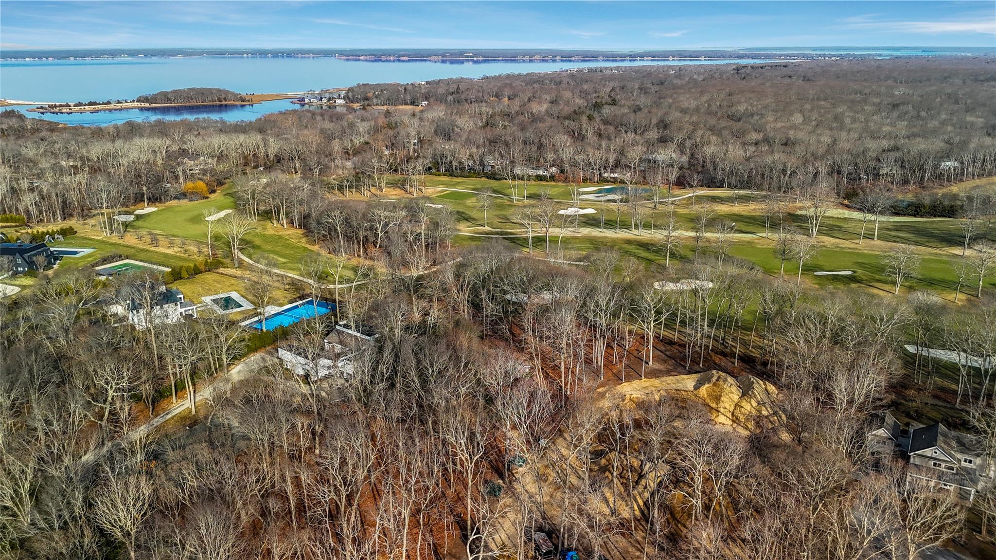 2885 Deerfield Road Sag Harbor, NY 11963 - Photo 11 of 19 Aerial view with a water view