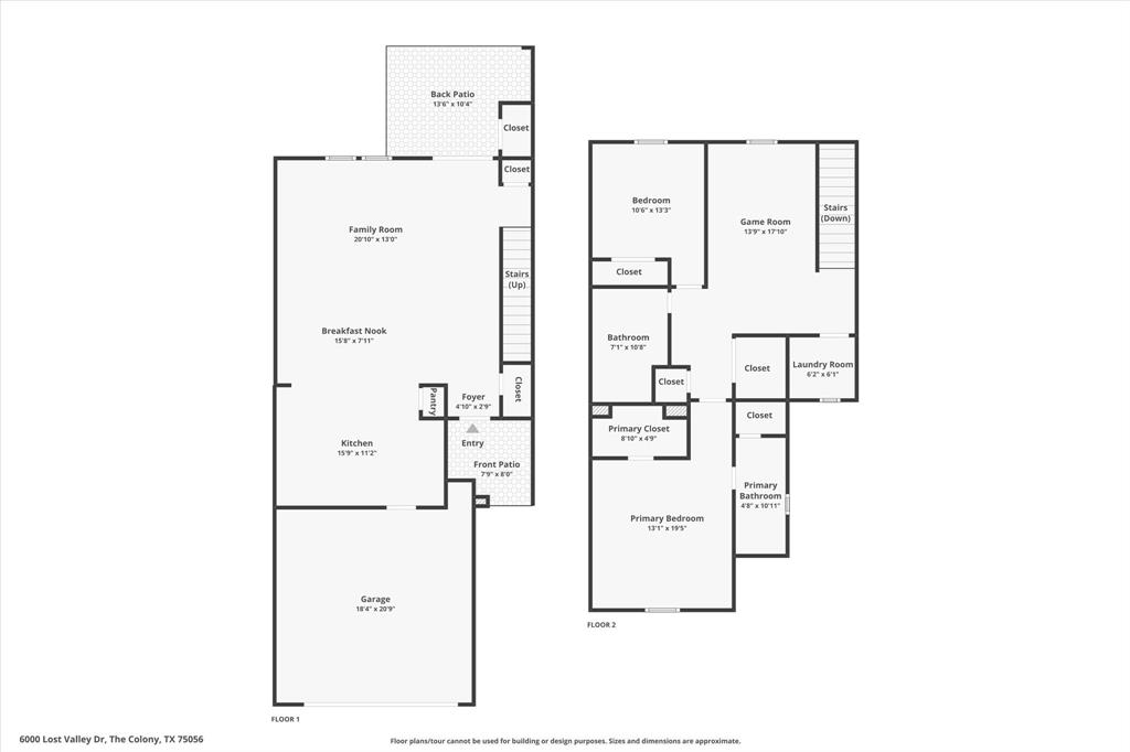 6000 Lost Valley Drive The Colony, TX 75056 - Photo 40 of 40 a picture of floor plan