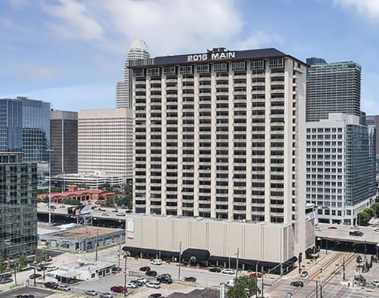 2016 Main Street, Unit 2507 Houston, TX 77002 - Photo 1 of 32 a front view of a building with glass windows