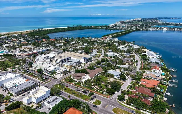 an aerial view of a city