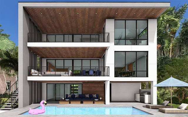 a view of a building with street view