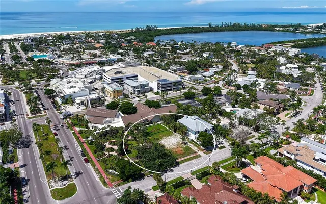 an aerial view of multiple house