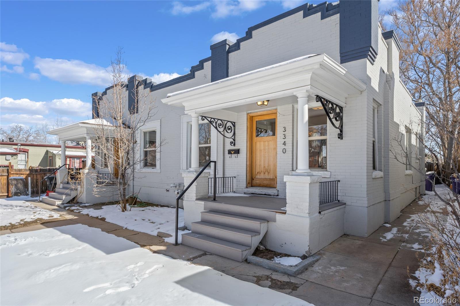 a front view of a house