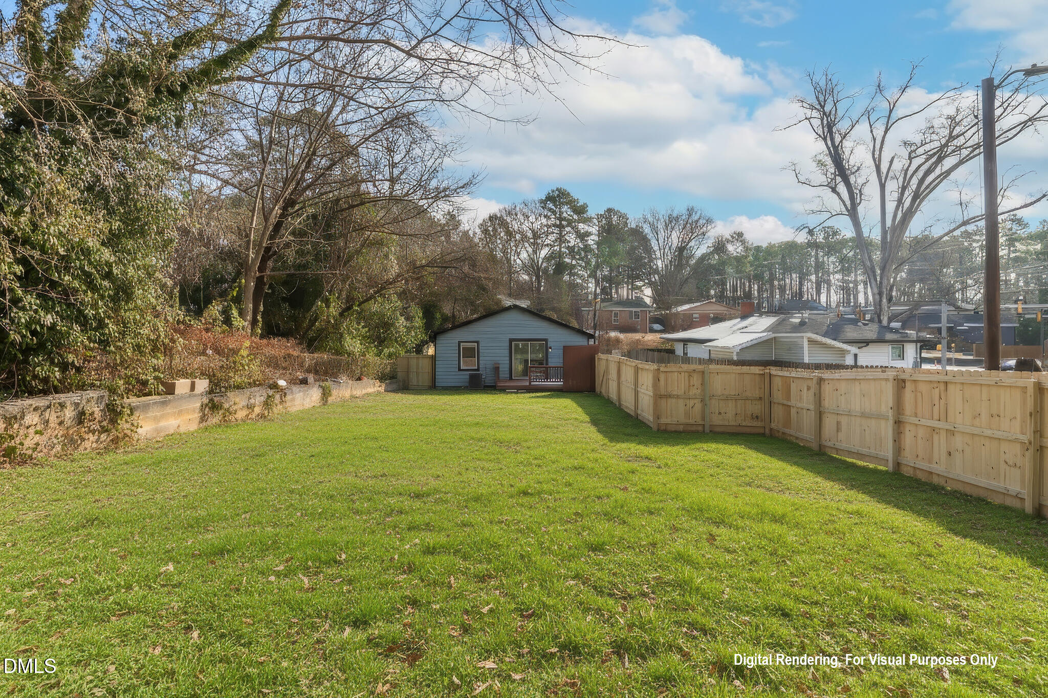 2705 Broad Street Durham, NC 27704 - Photo 29 of 33 a view of a yard with a house in the background