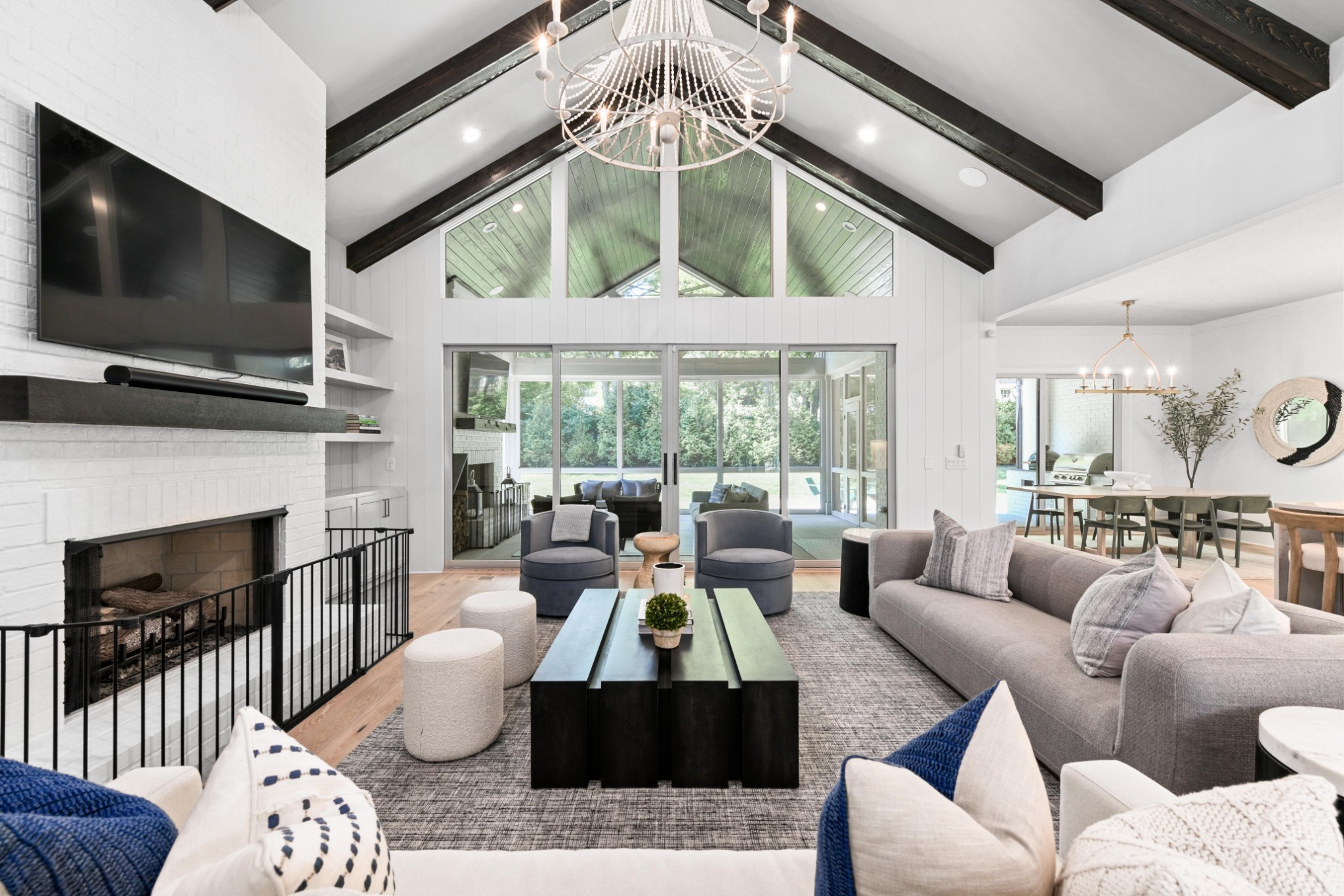 2847 Sugar Tree Road Nashville, TN 37215 - Photo 11 of 52 a living room with furniture fireplace and flat screen tv