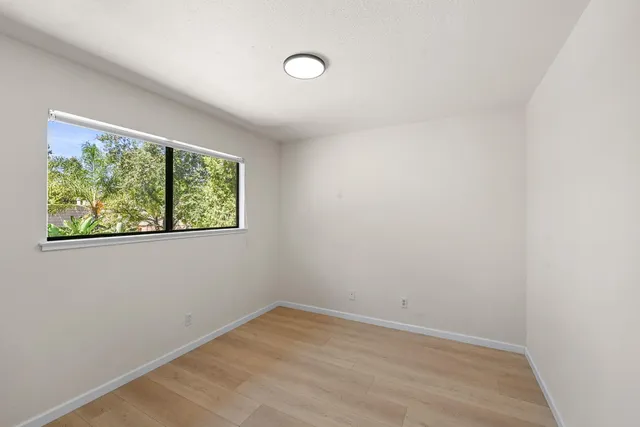 an empty room with a window