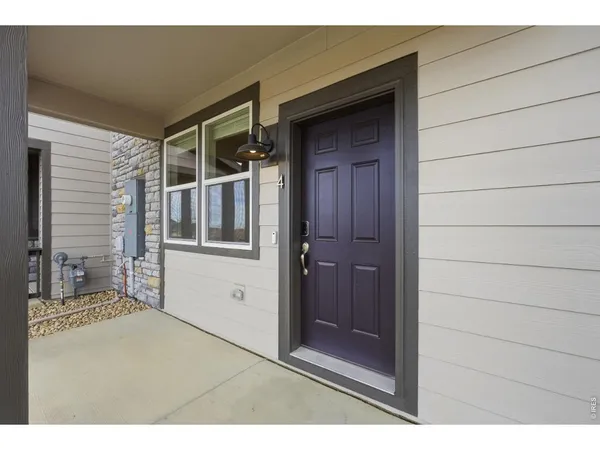 a view of front door of house