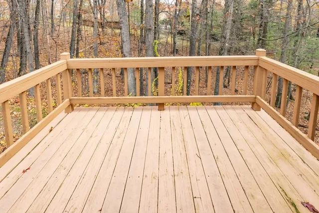 a view of wooden deck