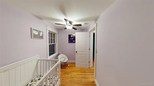 a view of a hallway with workspace