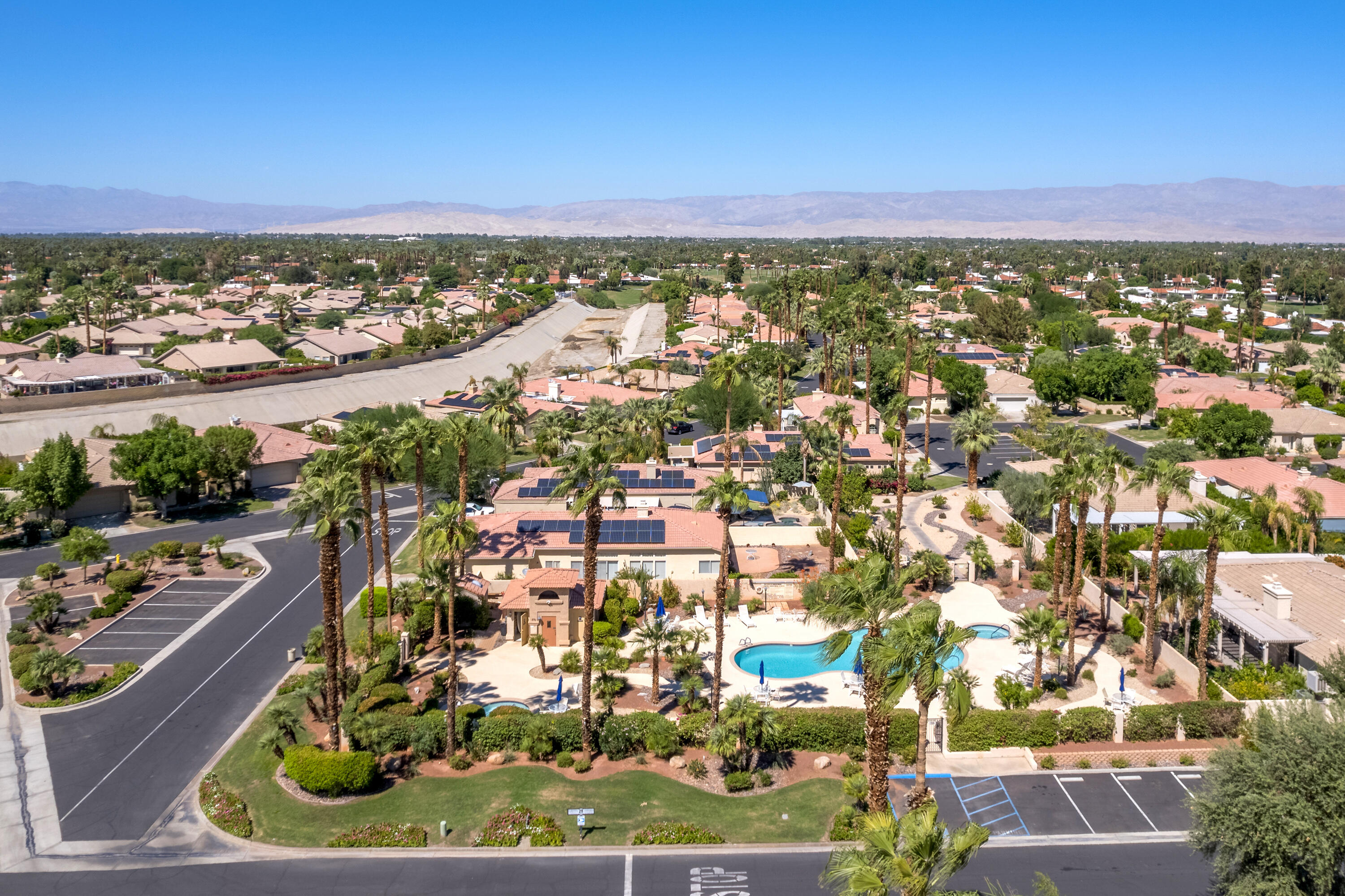 15 Florentina Drive Rancho Mirage, CA 92270 - Photo 29 of 34 an aerial view of residential houses with outdoor space