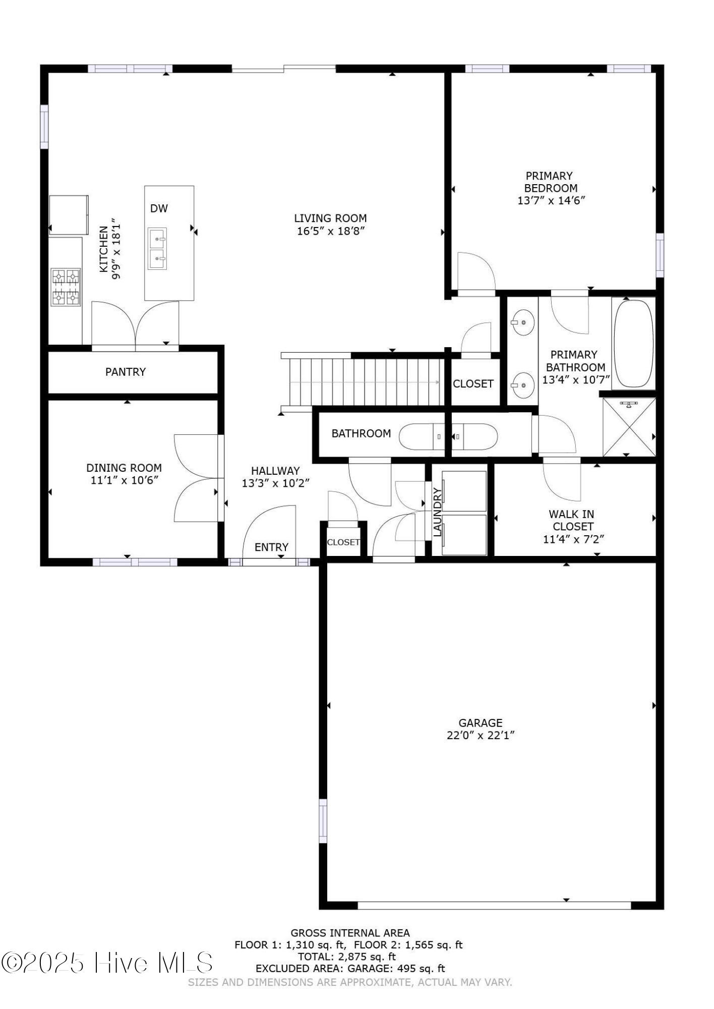 3363 Kellerton Place Wilmington, NC 28409 - Photo 31 of 32 Floor Plan Floor 1