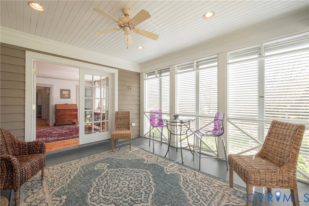 6353 Godwin Boulevard Suffolk, VA 23432 - Photo 22 of 50 Screened Porch with bead board ceiling and French