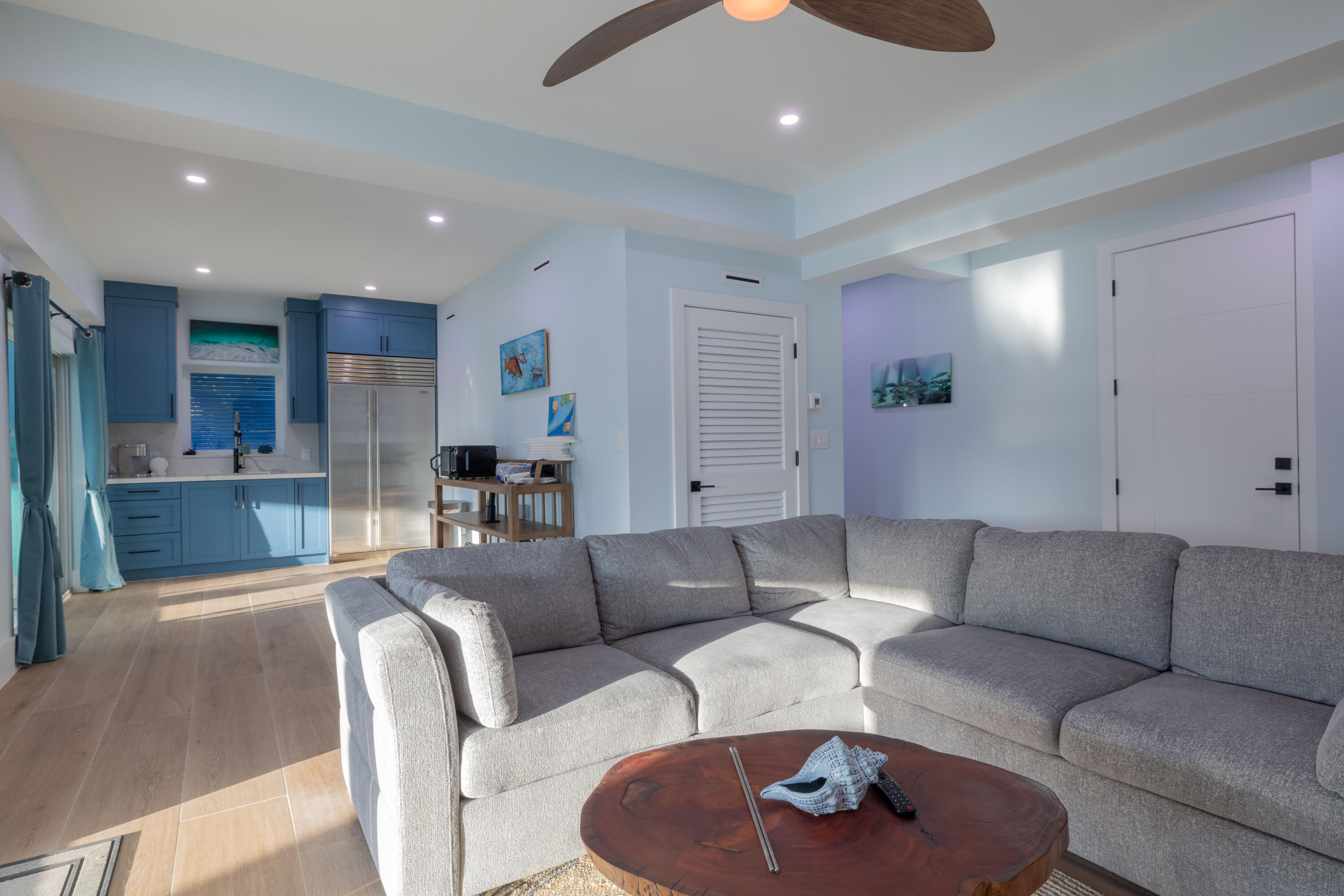 241 12th Street Key Colony Beach, FL 33051 - Photo 43 of 74 a living room with furniture and a view of kitchen
