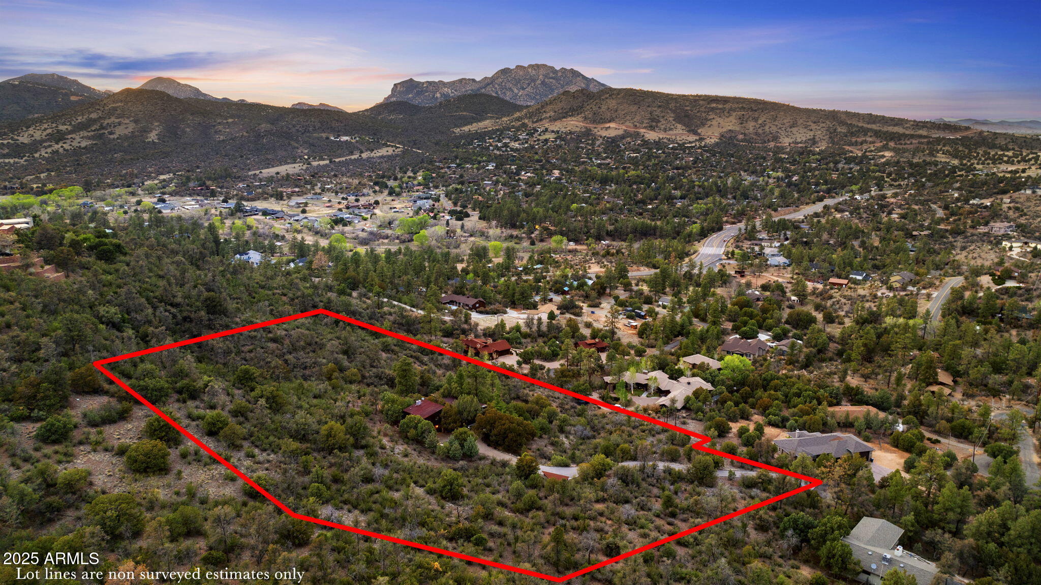 51 Rill Road Prescott, AZ 86305 - Photo 87 of 89 88-Aerial 6 Lot lines