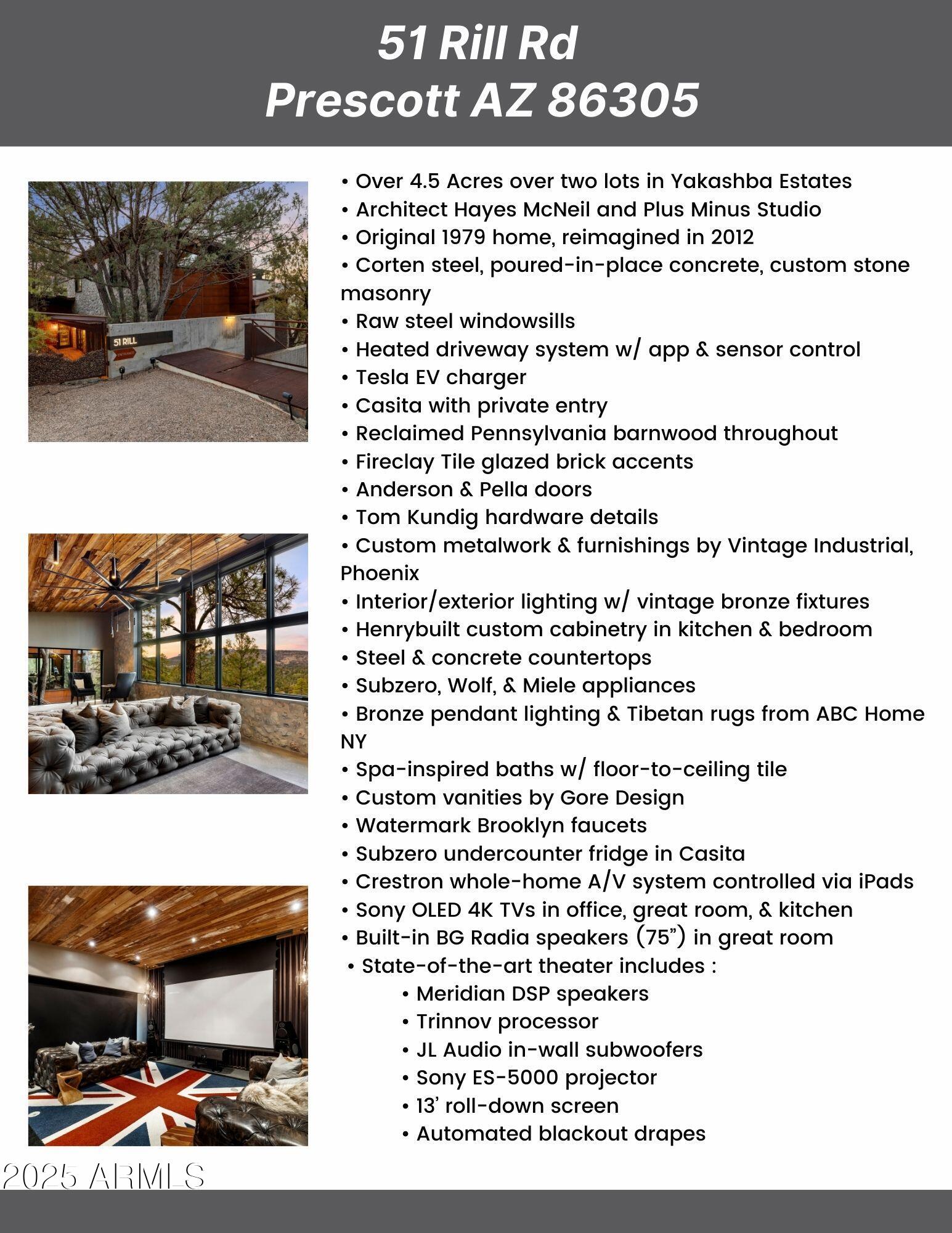 51 Rill Road Prescott, AZ 86305 - Photo 89 of 89 Feature Sheet