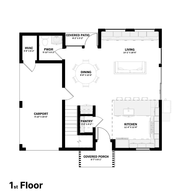 205 Medina Street, Unit 1 Austin, TX 78702 - Photo 14 of 15 View of home floor plan