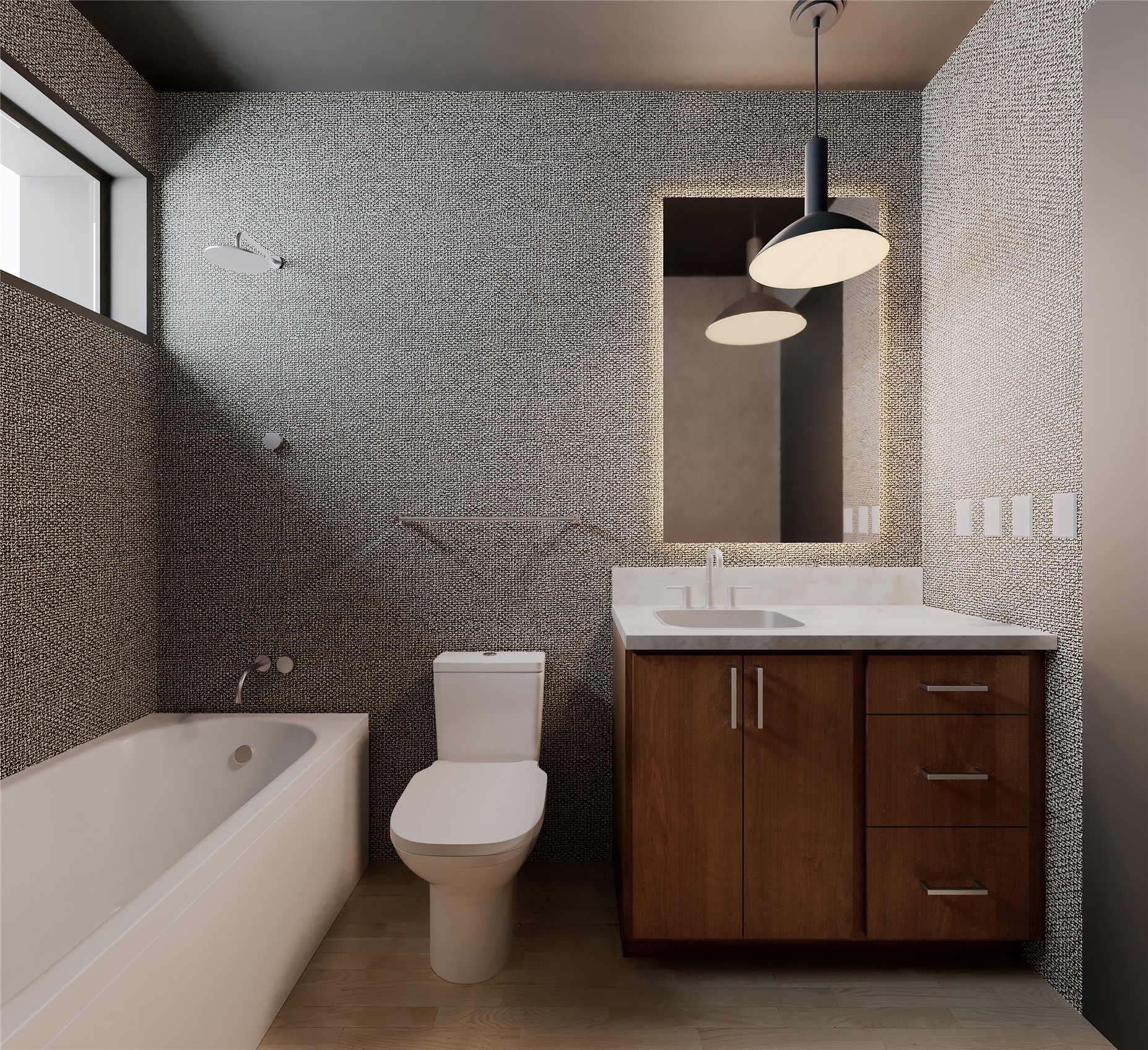 205 Medina Street, Unit 1 Austin, TX 78702 - Photo 8 of 15 a bathroom with a sink a toilet and bathtub