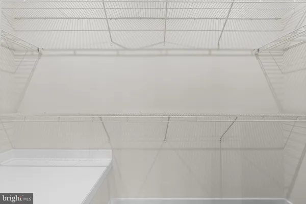 a close up view of racks on the wall