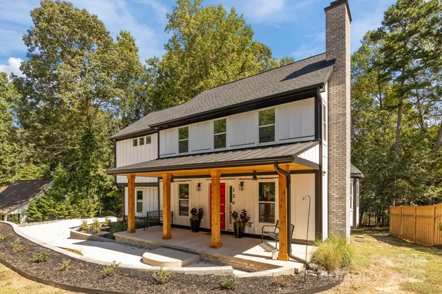 front view of a house with a porch