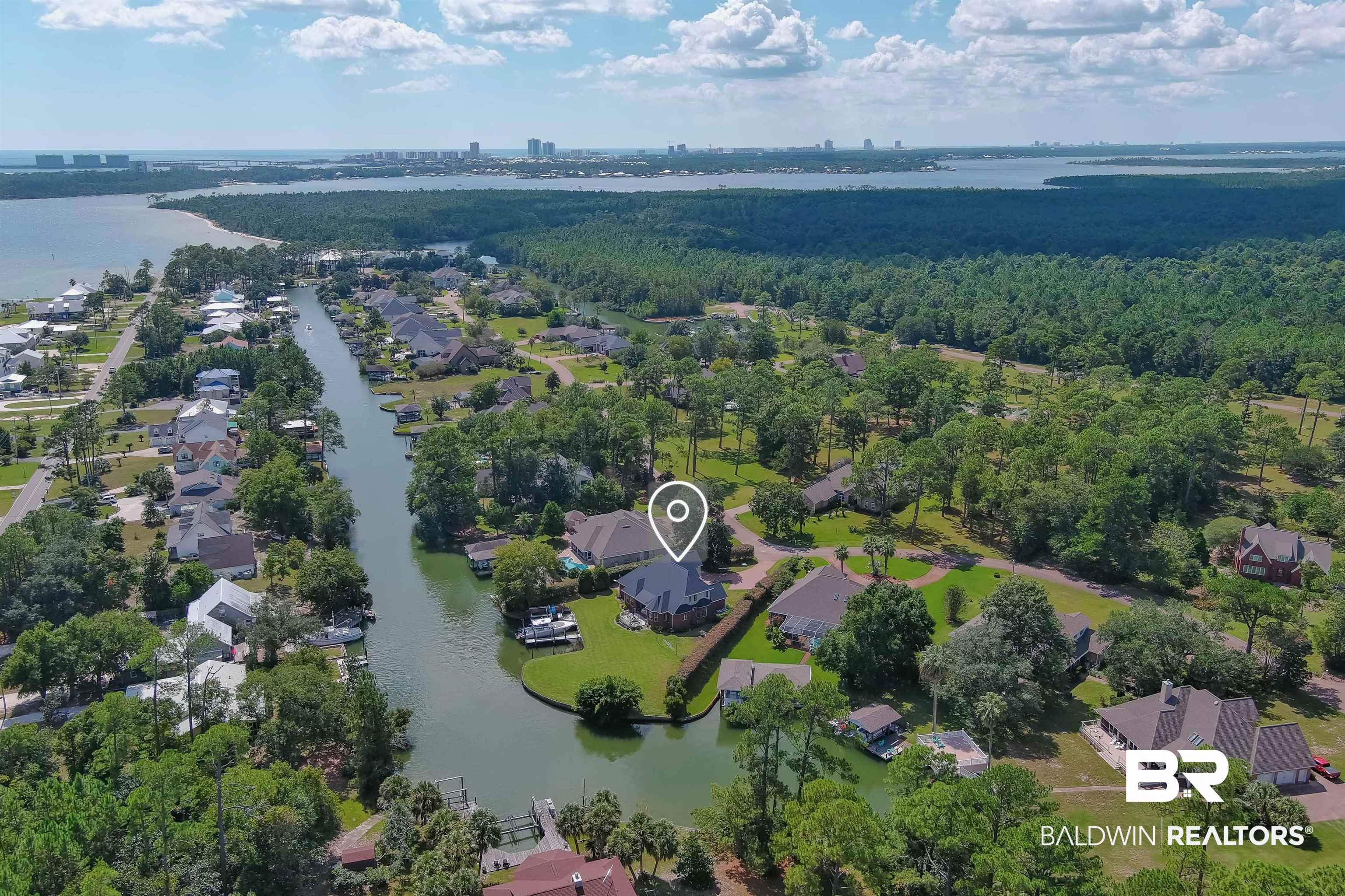 6630 East Quarry Drive Elberta, AL 36530 - Photo 57 of 63 Aerial perspective of suburban area featuring a large body of water