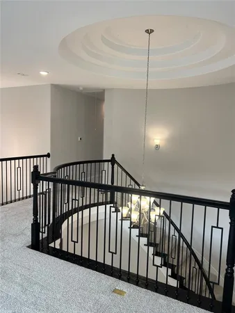 a view of hallway with stairs