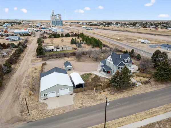 an aerial view of a city