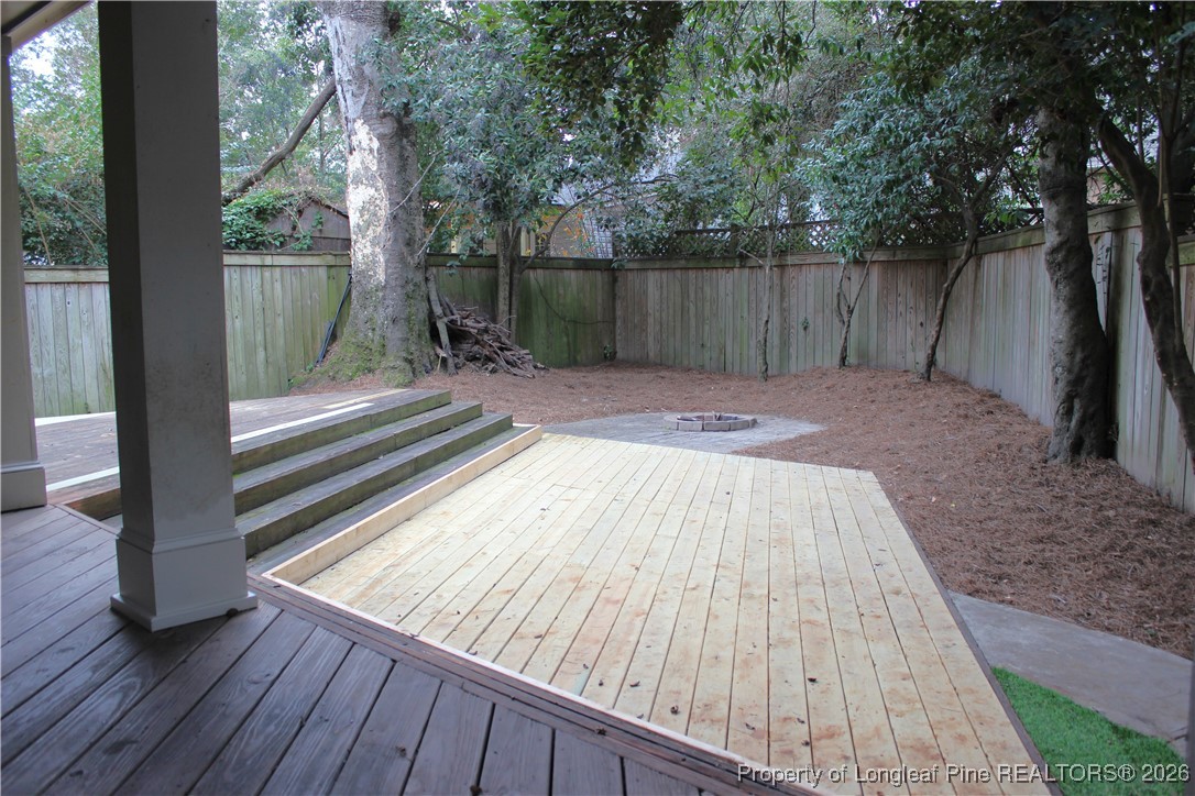 1915 Morganton Road Fayetteville, NC 28305 - Photo 45 of 48 a view of backyard with wooden floor and fence