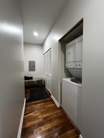 a room with storage and utility