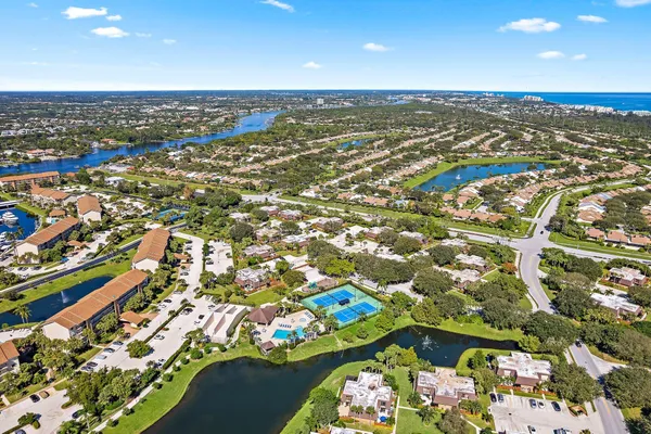 an aerial view of a city