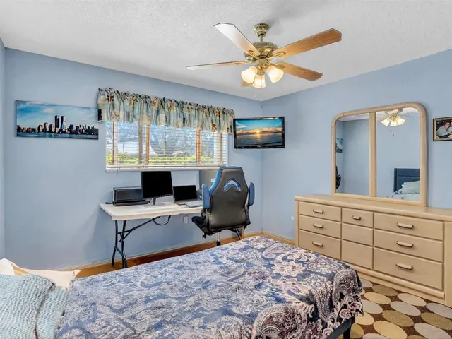 a bathroom with a granite countertop sink a potted plant and a shower