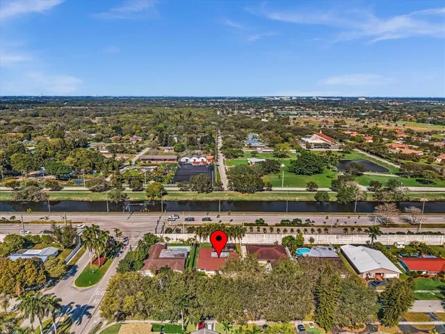 an aerial view of a city