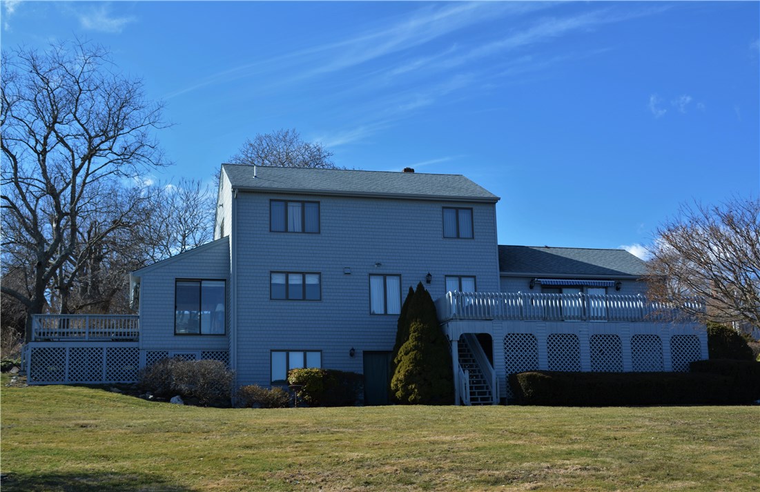 187 Lepes Road Portsmouth, RI 02871 - Photo 1 of 33 Exterior Rear with decks facing the Sakonnet.
