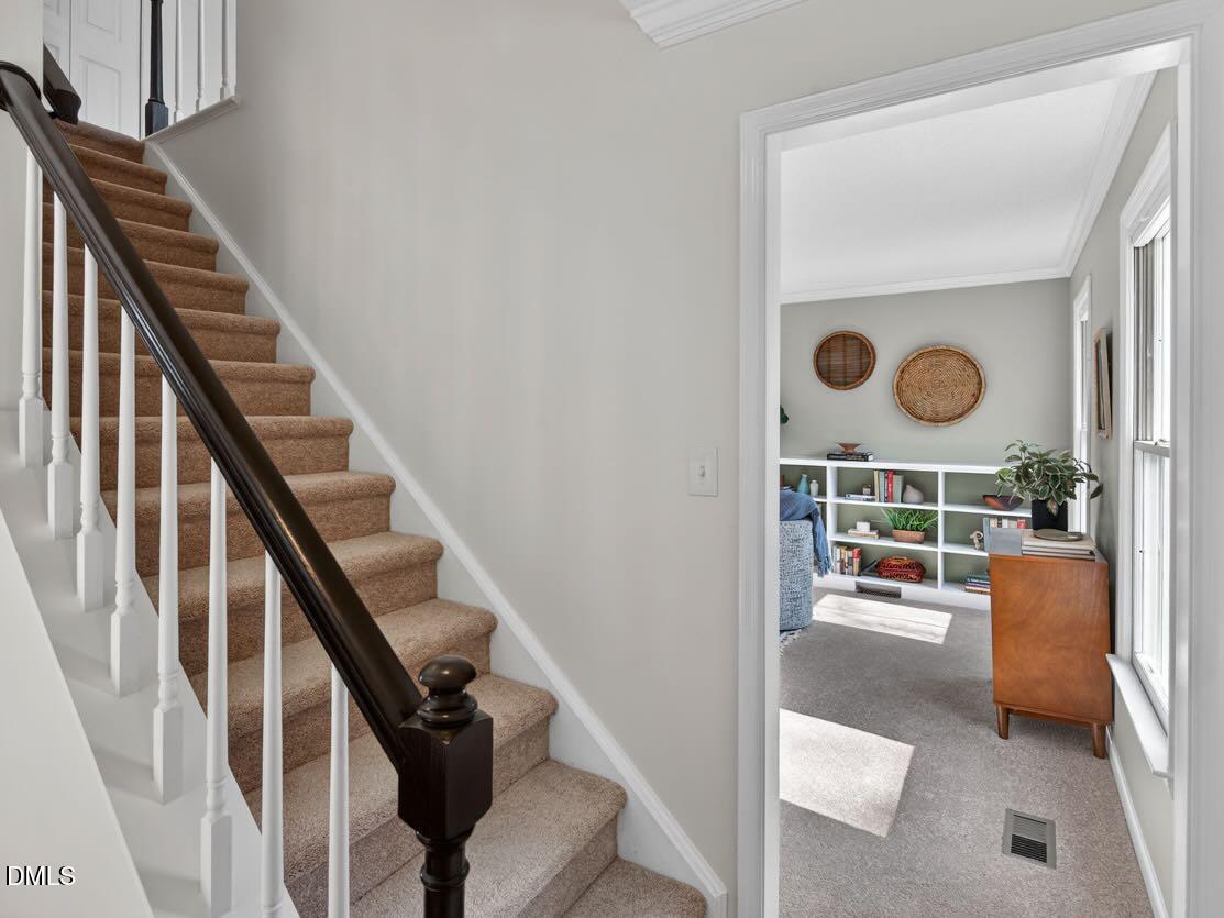 212 Old Fox Trail Durham, NC 27713 - Photo 13 of 35 a view of livingroom with furniture and entryway