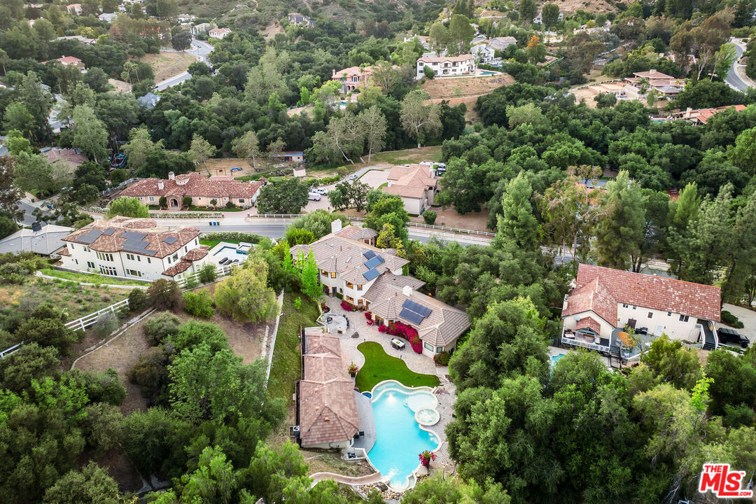 204 Bell Cyn Road Bell Canyon, CA 91307 - Photo 67 of 75 an aerial view of residential house with outdoor space and swimming pool
