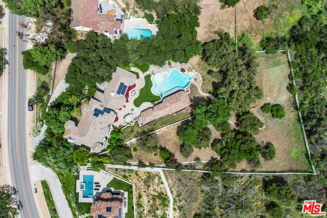 204 Bell Cyn Road Bell Canyon, CA 91307 - Photo 68 of 75 an aerial view of residential house with outdoor space and swimming pool
