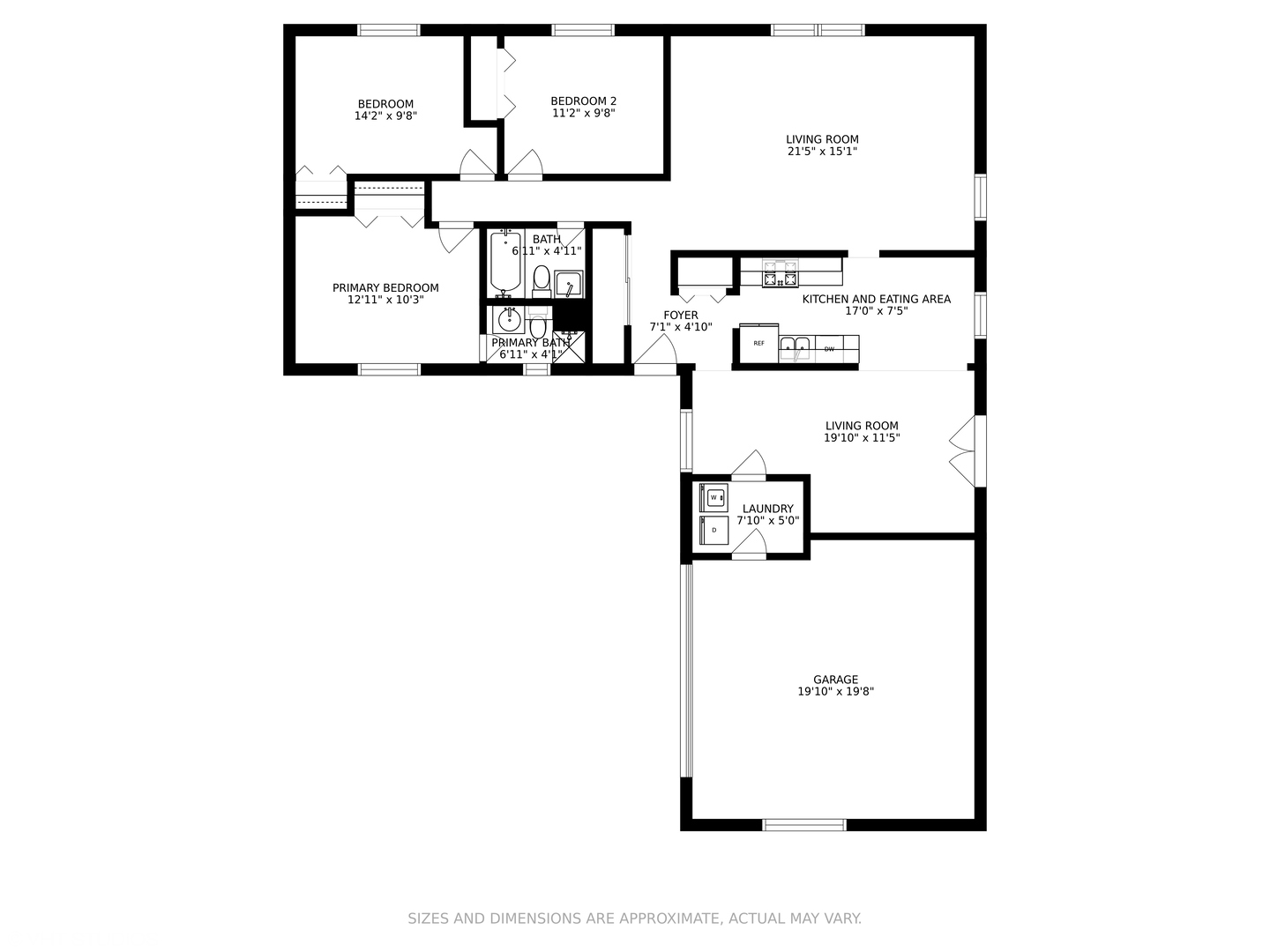 168 North Pinecrest Road Bolingbrook, IL 60440 - Photo 15 of 15 a picture of a floor plan
