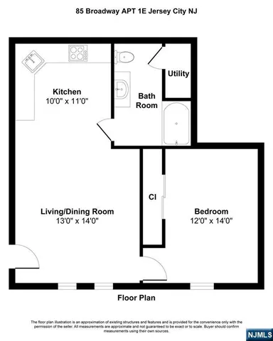 $274,000 | 85 Broadway, Unit 1E, Jersey City, NJ 07306