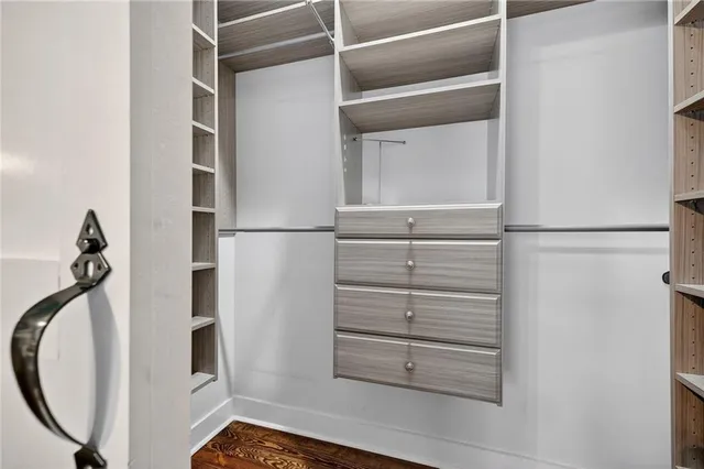a view of walk in closet