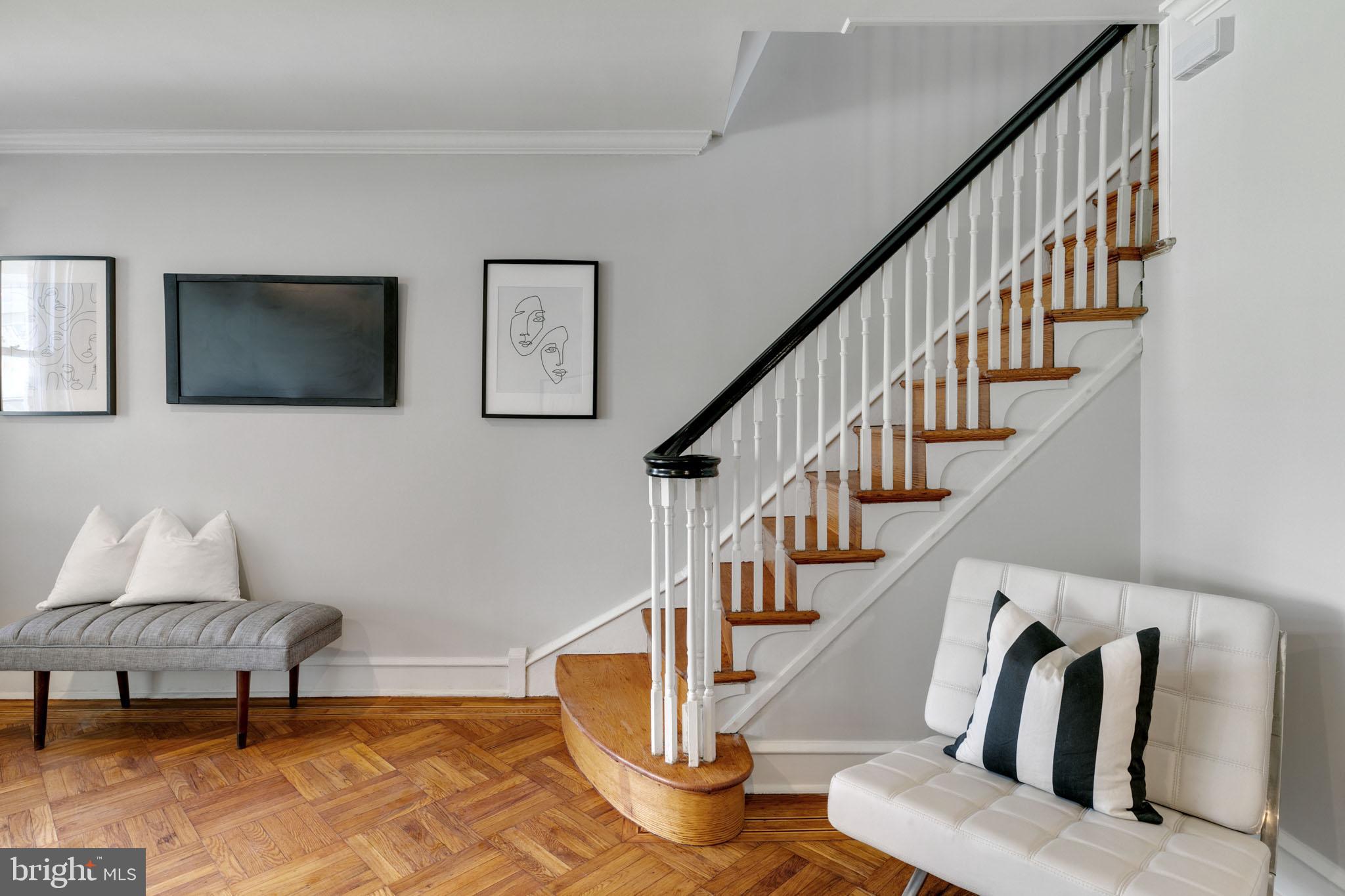 5743 Virginian Road Philadelphia, PA 19141 - Photo 12 of 27 Stairway leading upstairs from living room