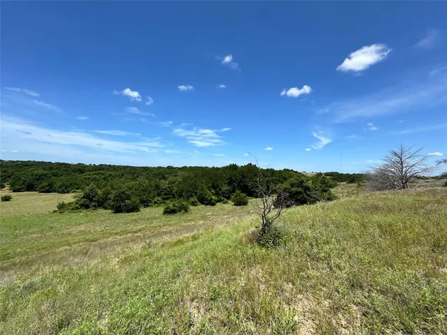 a view of a lake with a yard
