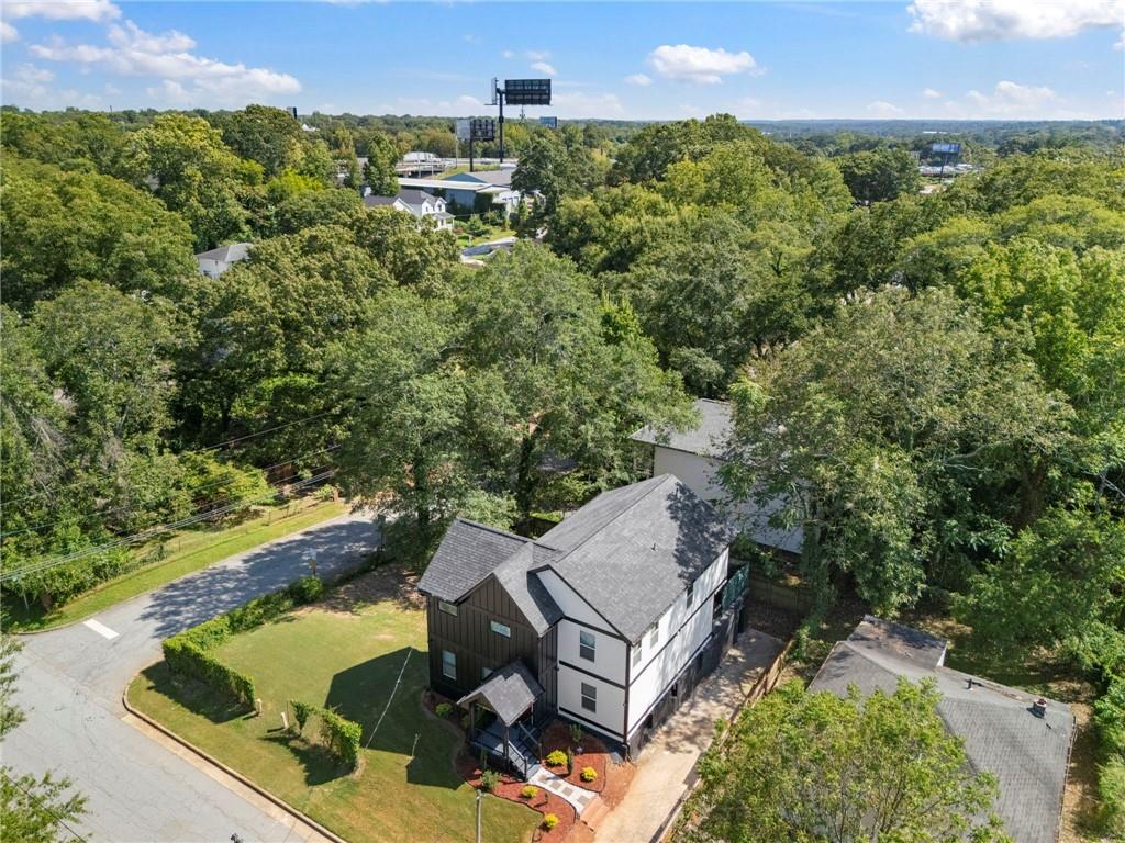 298 Roy Street Southwest Atlanta, GA 30310 - Photo 48 of 50 an aerial view of a house with a yard