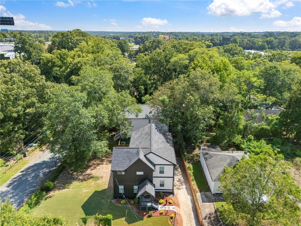 298 Roy Street Southwest Atlanta, GA 30310 - Photo 49 of 50 an aerial view of a house with a yard