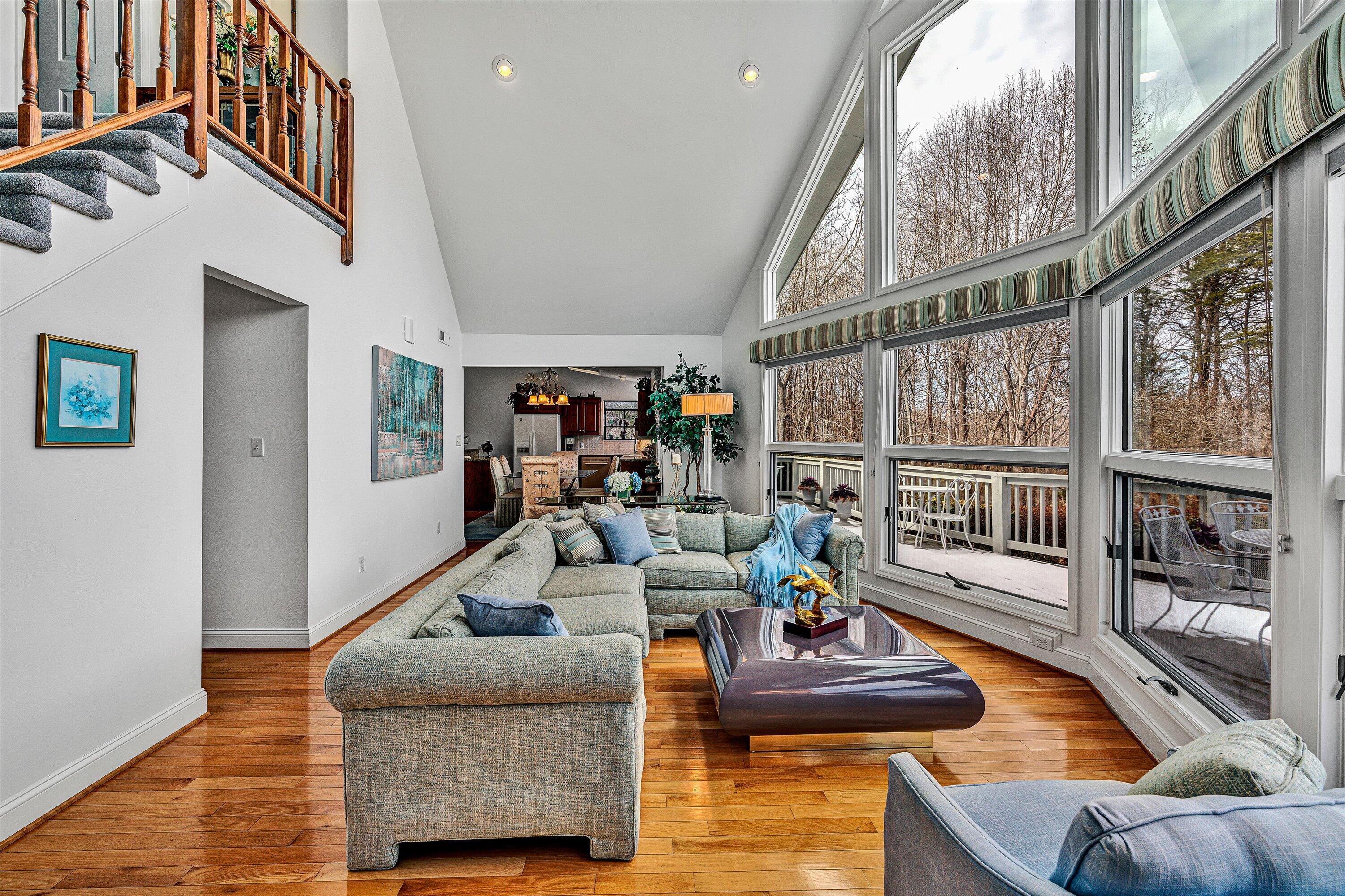540 Cedar Ridge Road Union Hall, VA 24176 - Photo 16 of 46 a living room with furniture and a large window
