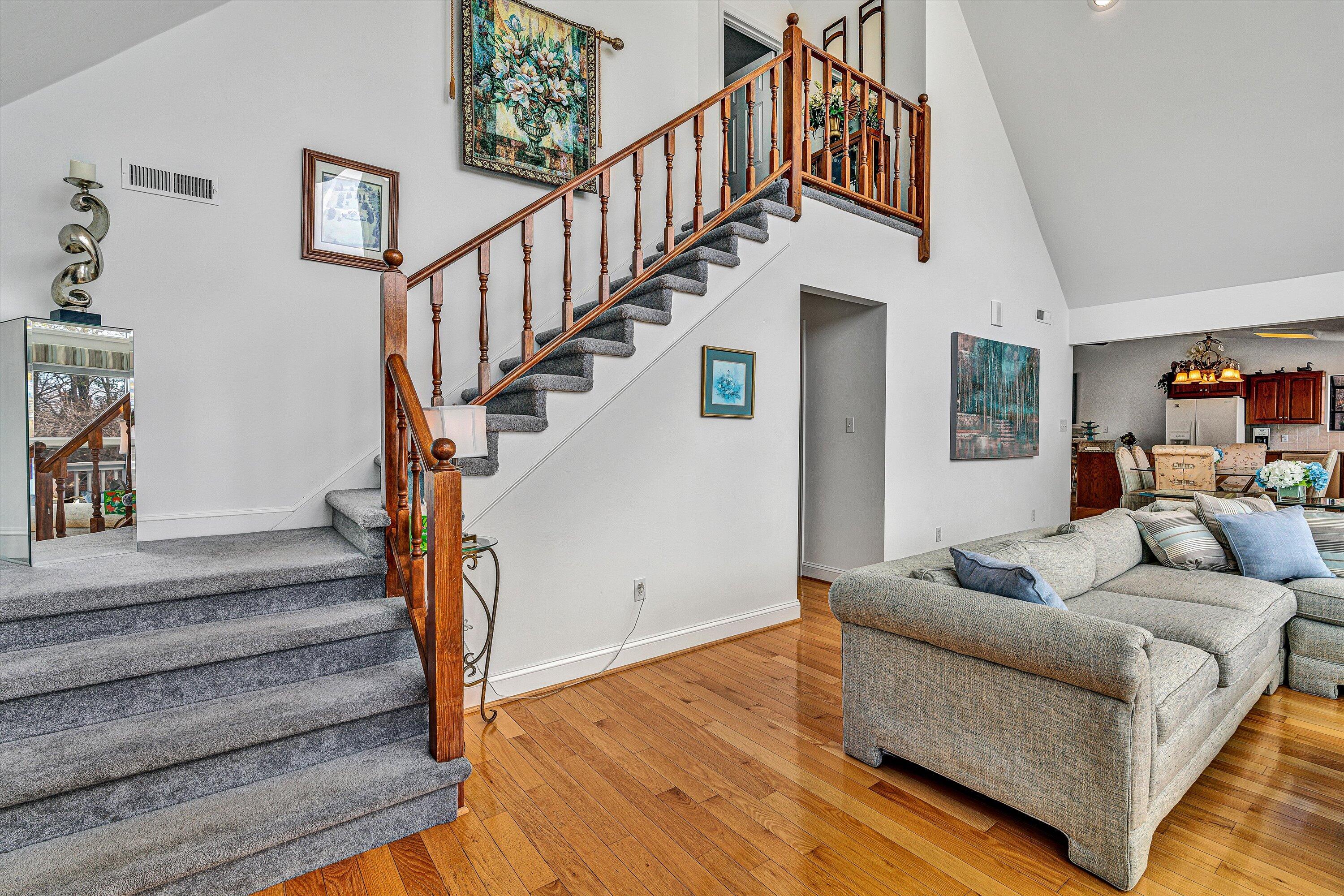 540 Cedar Ridge Road Union Hall, VA 24176 - Photo 22 of 46 a living room with furniture and stairs