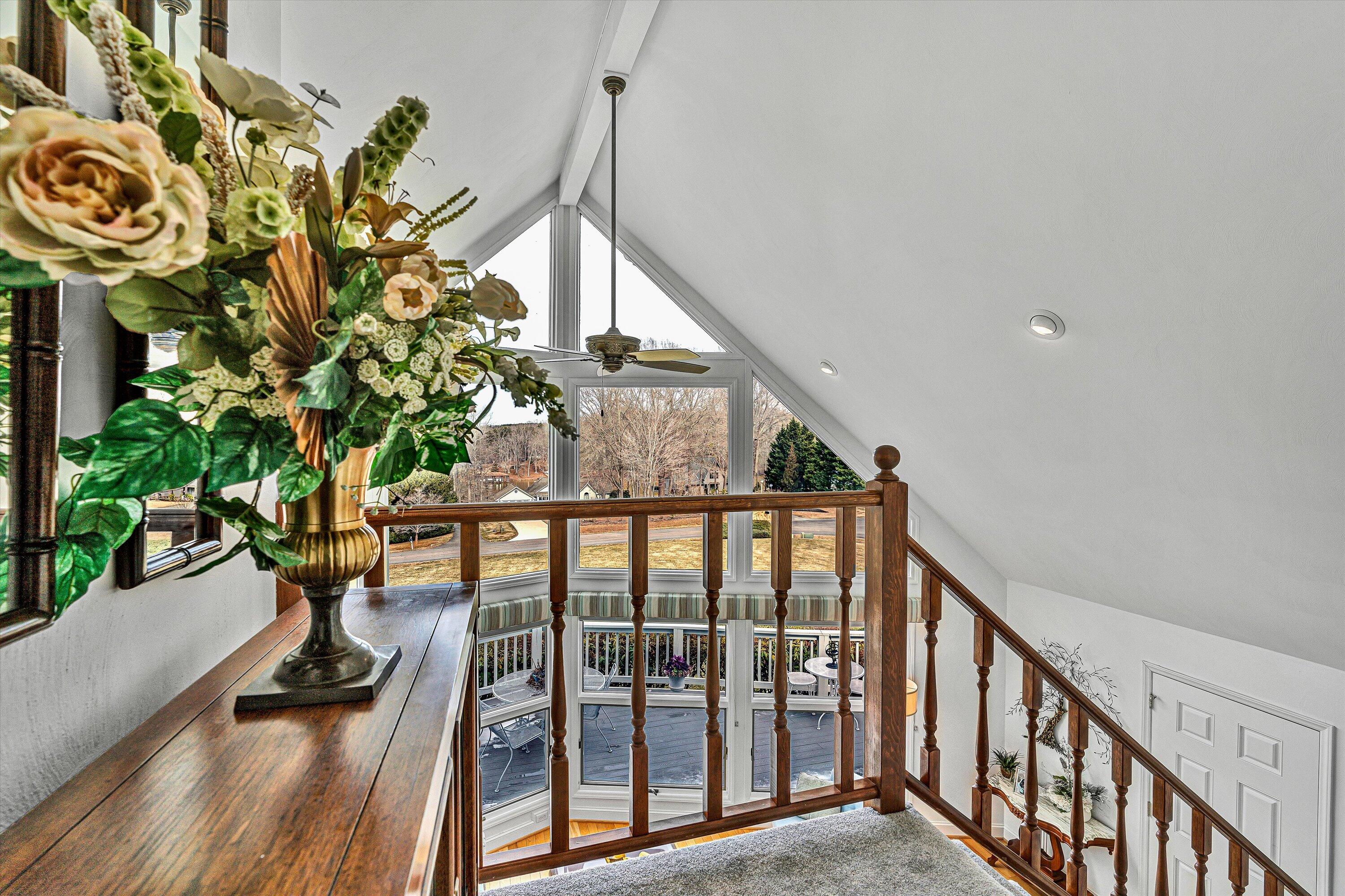 540 Cedar Ridge Road Union Hall, VA 24176 - Photo 23 of 46 a view of balcony with wooden floor