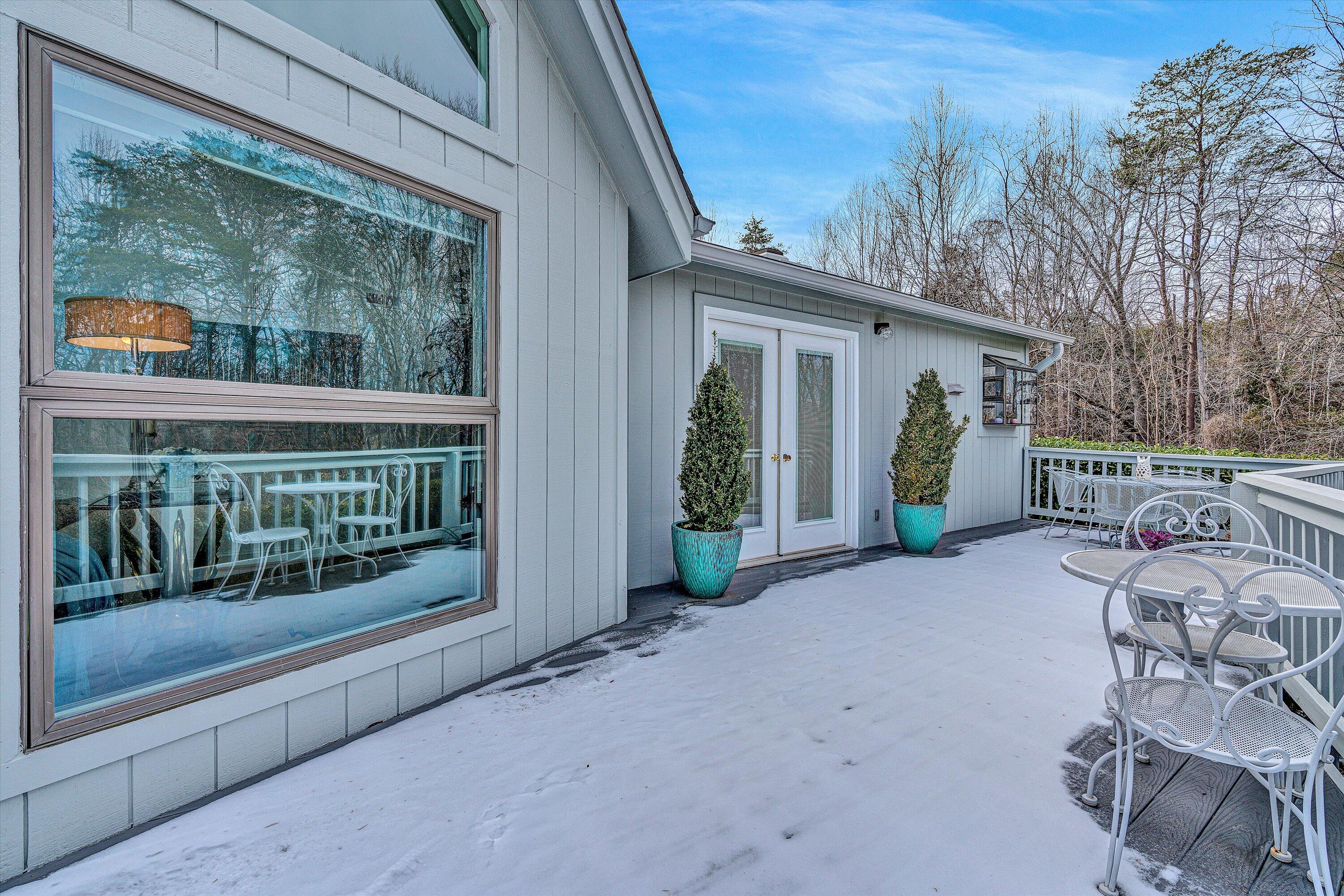 540 Cedar Ridge Road Union Hall, VA 24176 - Photo 33 of 46 a view of a porch with furniture and garden