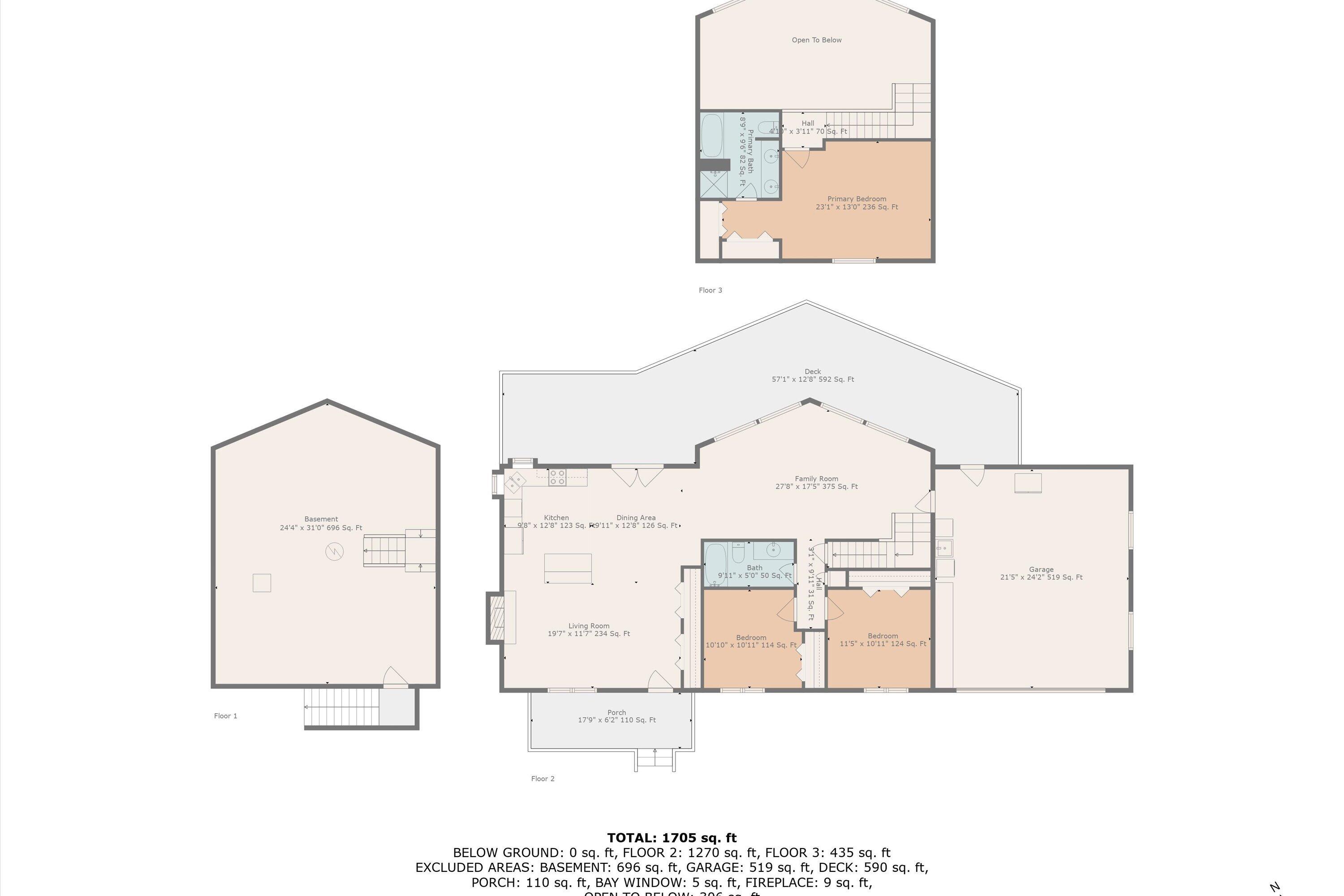 540 Cedar Ridge Road Union Hall, VA 24176 - Photo 46 of 46 a picture of a floor plan